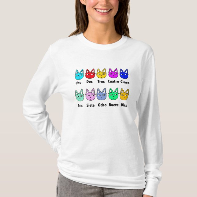Camiseta Cuenta de gatos españoles (Anverso)