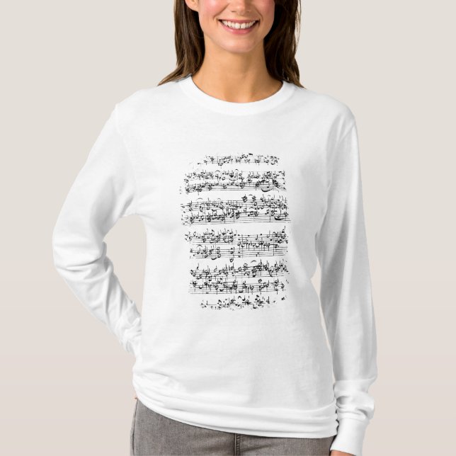 Camiseta Cuenta de la música de Johann Sebastian Bach (Anverso)