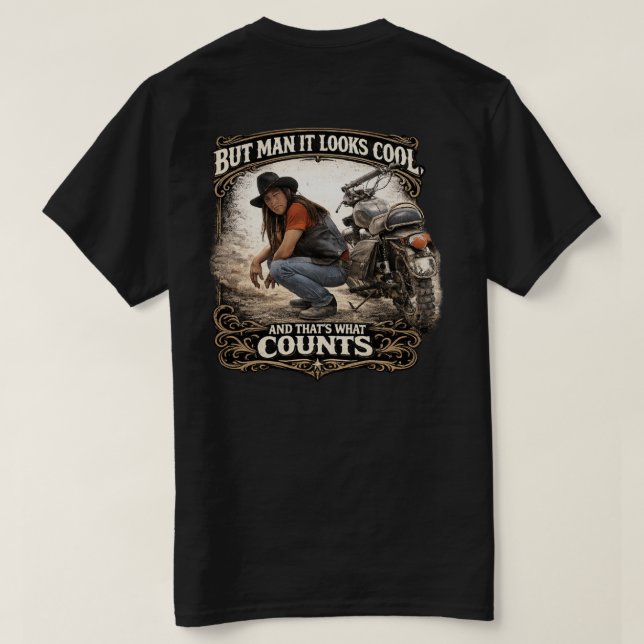 Camiseta Cuenta Mirando Genial  (Reverso del diseño)