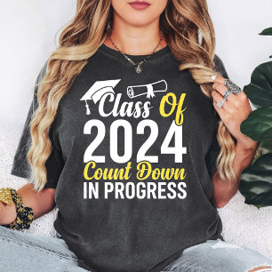 Camiseta Cuenta Regresiva de Graduación de la Clase de 2024