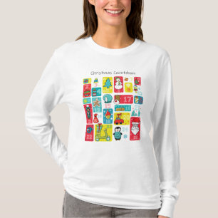 Camiseta Cuenta regresiva de Navidades de calendario antici
