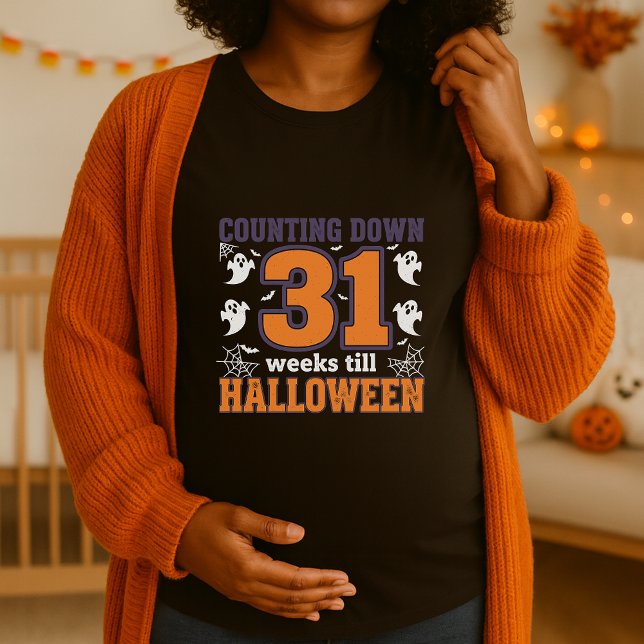 Camiseta Cuenta regresiva hasta la maternidad de Halloween (Subido por el creador)