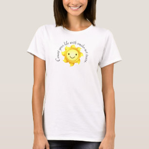 Camiseta Cuenta tu vida con sonrisas, no lágrimas, citación