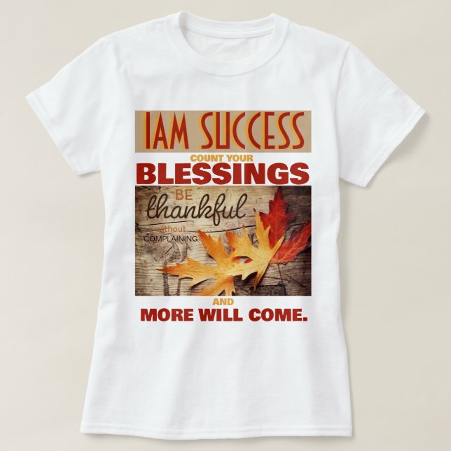 CAMISETA CUENTA TUS BENDICIONES (Diseño del anverso)