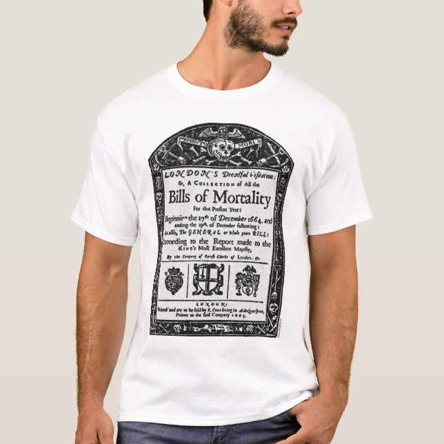Camiseta Cuentas de la mortalidad 1665 (Anverso)