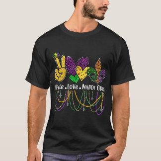 Camiseta Cuentas de Paz Amor Mardi Gras