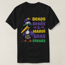 Camiseta Cuentas, picos y el Mardi Gras Freaks