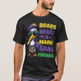 Camiseta Cuentas, picos y el Mardi Gras Freaks