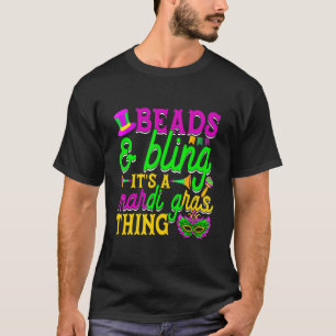 Camiseta Cuentas y Brillo Es una cosa de Mardi Gras Carnava
