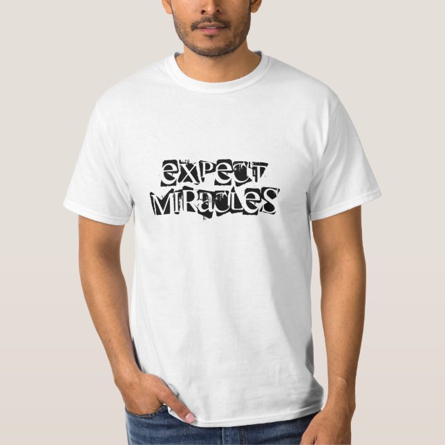 Camiseta Cuente con los milagros (Anverso)