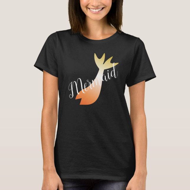 Camiseta Cuento de sirena ombre naranja amarillo (Anverso)