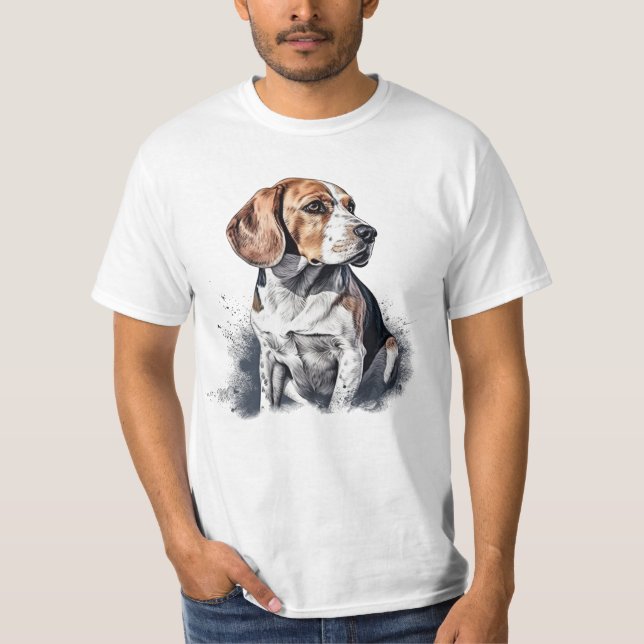Camiseta Cuentos de apuestas: Amor Beagle en una foto-reali (Anverso)