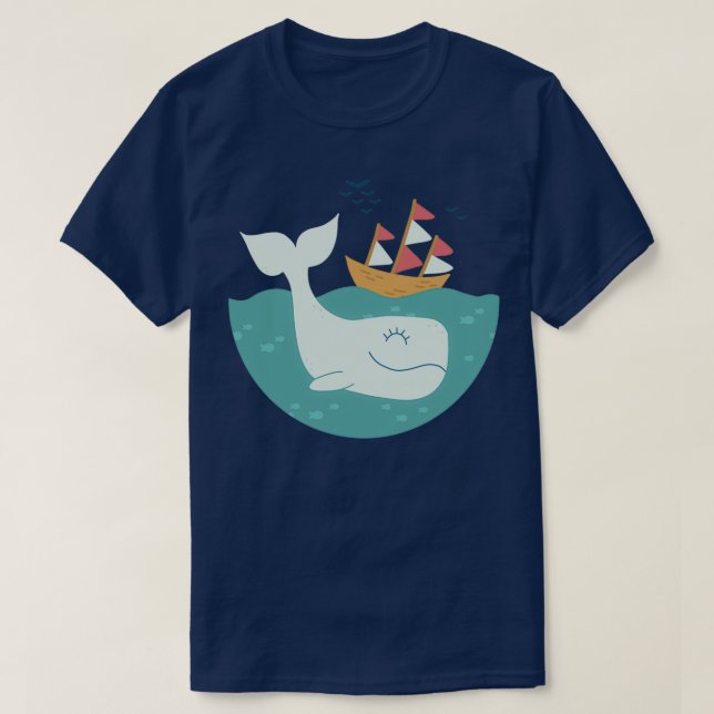 Camiseta Cuentos de ballenas divertidos de mamíferos de bal (Diseño del anverso)