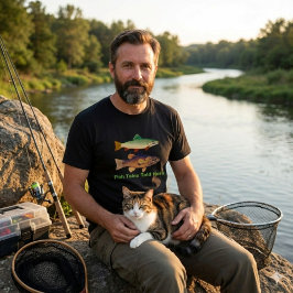 Camiseta Cuentos de Pescado Aquí/Pescador