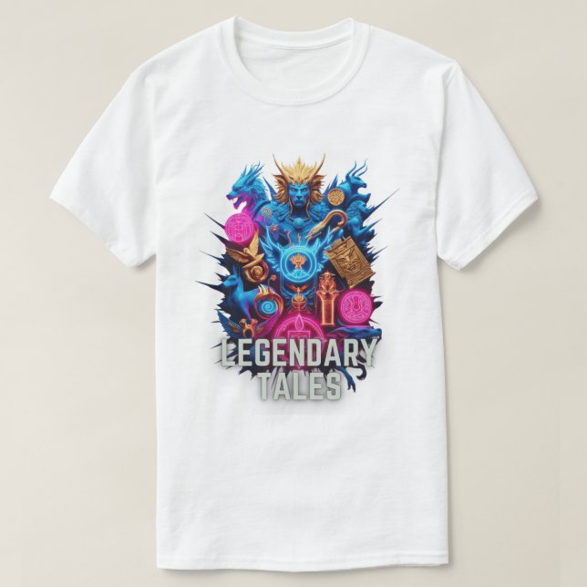 Camiseta Cuentos legendarios - Mitos neones (Diseño del anverso)