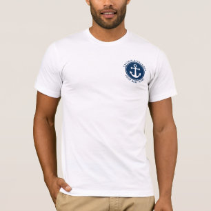 Camiseta Cuerda de Ancla Náutica Marina Personalizada Capit