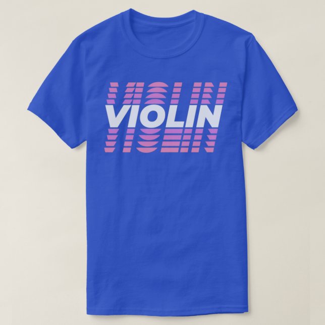 Camiseta cuerda de instrumentos musicales de violín (Diseño del anverso)