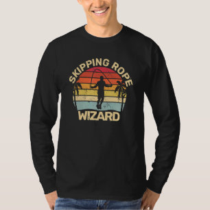 Camiseta cuerda de saltar mago saltando cuerda para hombres