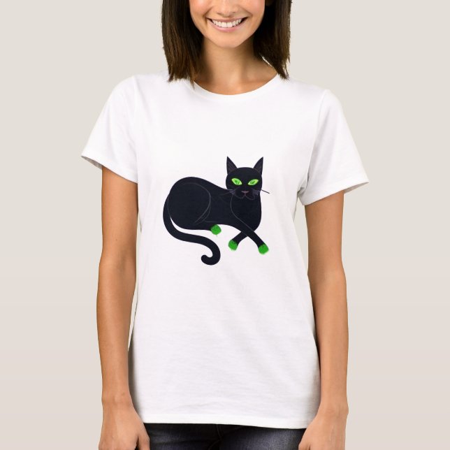 Camiseta Cuerdo gato negro (Anverso)