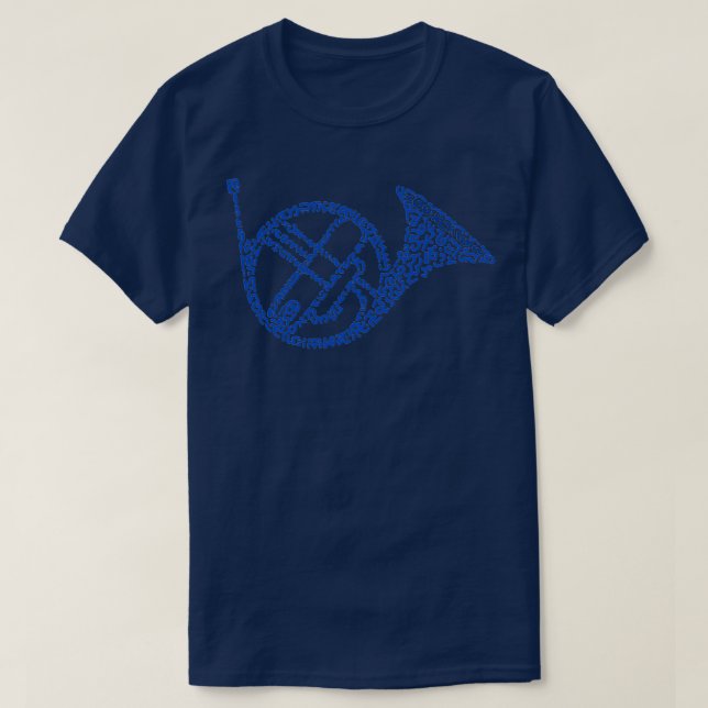 Camiseta Cuerno Azul Francés (Diseño del anverso)