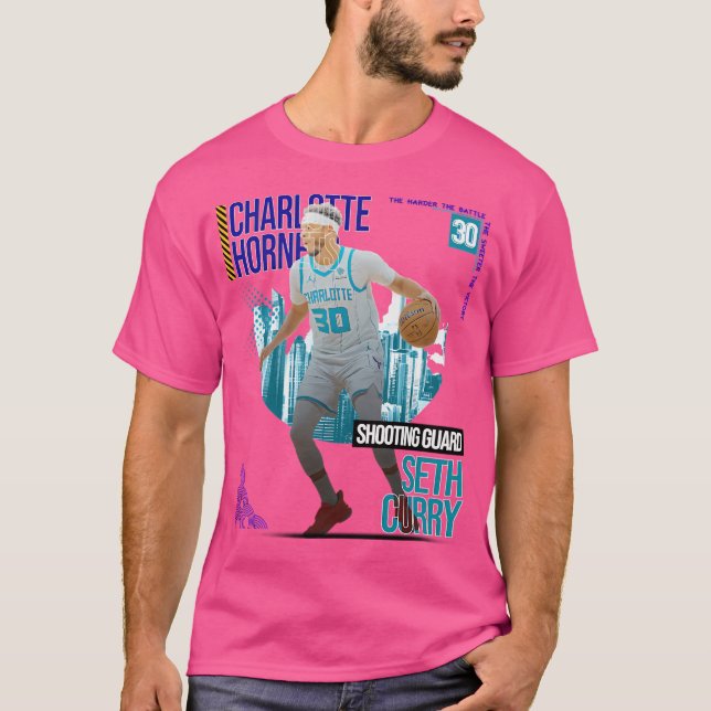 Camiseta Cuerno de arte de básquetbol de curry de seda 2 (Anverso)