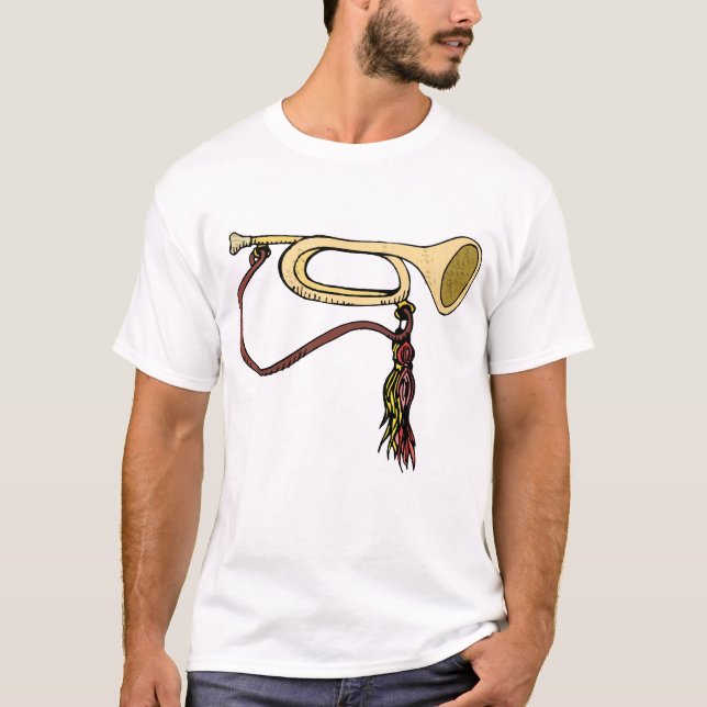 Camiseta Cuerno de bugle con diseño gráfico de la trompeta (Anverso)