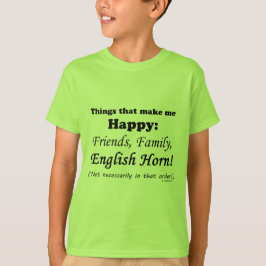 Camiseta Cuerno de inglés me hace feliz