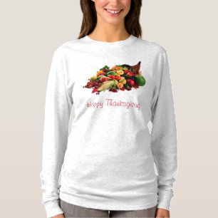 Camiseta Cuerno de la cornucopia de la cosecha del otoño d