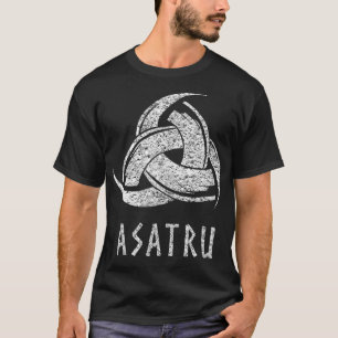 Camiseta Cuerno de Odín Asatru Mitología Nórdica Distressed