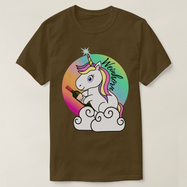 Camiseta Cuerno de vino unicornio JGA motivo de fiesta para (Diseño del anverso)
