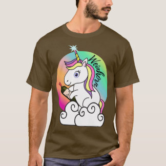 Camiseta Cuerno de vino unicornio motivo JGA fiesta para re