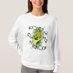 Camiseta Cuerno del Grunge del remolino