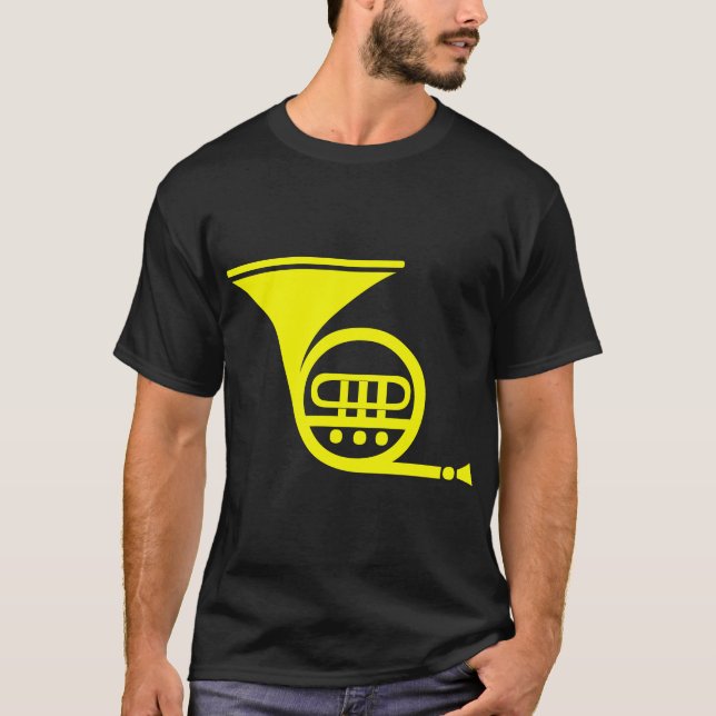 Camiseta Cuerno francés - Amarillo (Anverso)