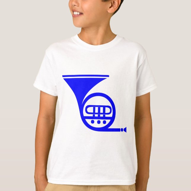 Camiseta Cuerno francés - Azul (Anverso)