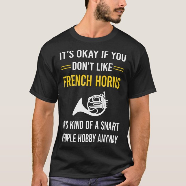 Camiseta Cuerno Francés de Personas Inteligentes (Anverso)