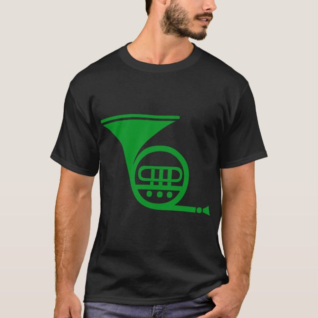 Camiseta Cuerno francés - Verde de hierba (Anverso)