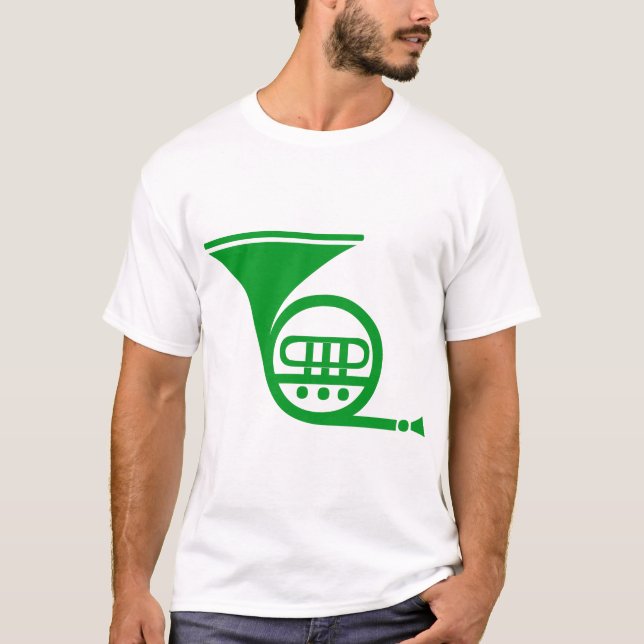 Camiseta Cuerno francés - Verde de hierba (Anverso)