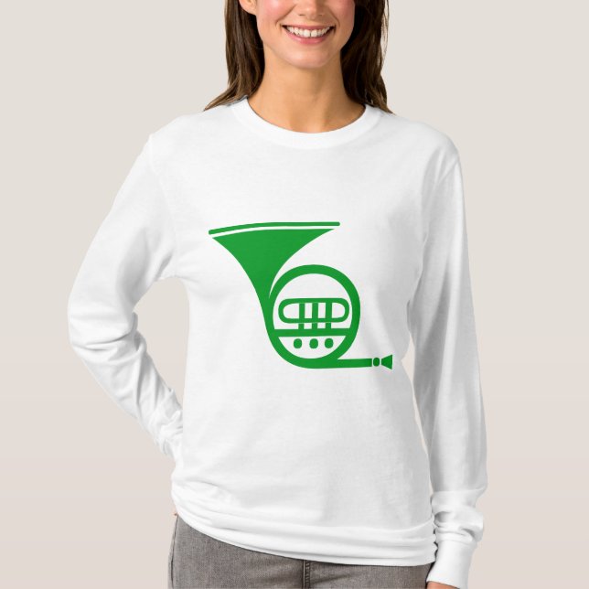 Camiseta Cuerno francés - Verde de hierba (Anverso)