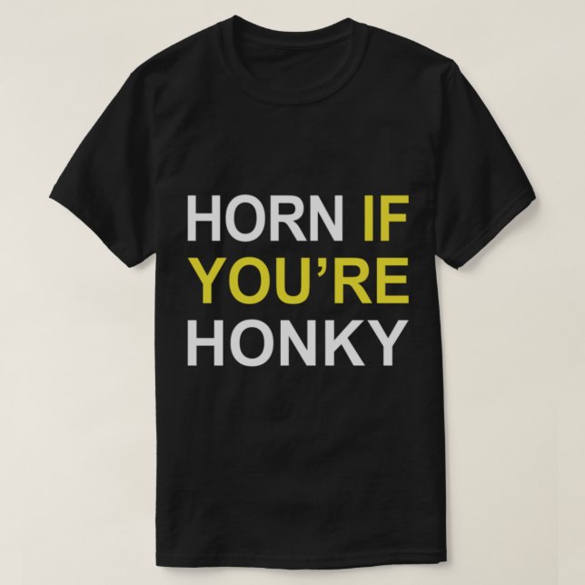Camiseta cuerno si usted_es honky solar opositor (Diseño del anverso)