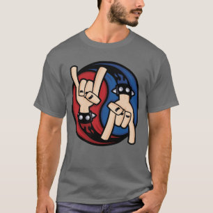 Camiseta Cuernos de diablo de Rock and Roll Yin Yang