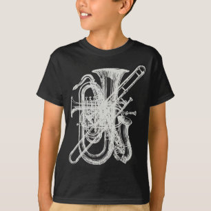 Camiseta Cuernos de la "plata" - instrumentoes de viento