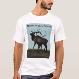 Camiseta Cuernos de silueta de toro E14 en el horizonte