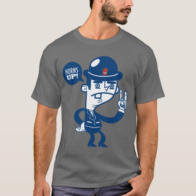 Camiseta ¡Cuernos para arriba! (Anverso)