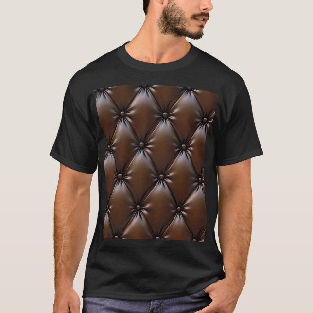 Camiseta Cuero De Chocolate: Textura De Tejido De Lujo (Anverso)