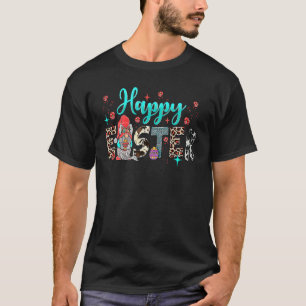 Camiseta Cuero de vaca con lunares Turquesa Gnomos Felices
