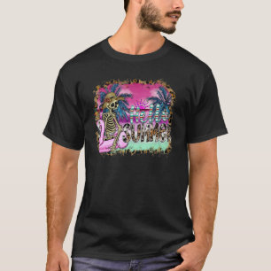 Camiseta Cuero de vaca leopardo Hola verano esqueleto en fl