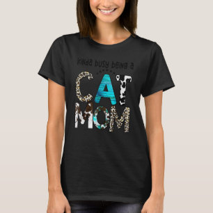 Camiseta Cuero de Vaca Leopardo Un Poco Ocupada siendo una