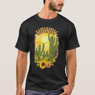 Camiseta Cuero de vaca Serape de Cactus de Texas Rodeo Occi