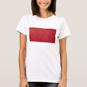Camiseta Cuero falso rojo caimán