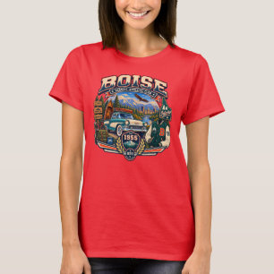 Camiseta Cuerpo Atlético Varsity de Boise Idaho Vintage par
